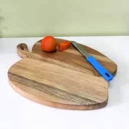 disoo fashions Artistic shape handmade Natural Brown Handpainted Wood Chopping Board-picture-31