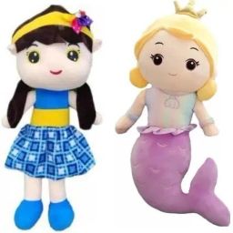Cute Beautiful Sofia Doll And Mermaid Soft Toy combo of dolls for kids/Girls- 40 cm-2