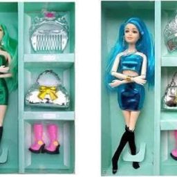 Combo Pack of 2 Movable Doll Fashion Doll Toys for Baby Kids Dolls House Collection Movable Doll | Beautiful Doll Toy for Girls Sets of Fashion Accessories-23