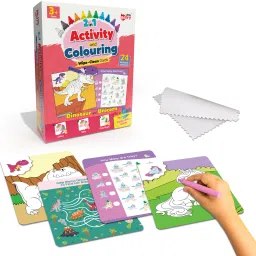 Flash Cards for Kids: Dino & Unicorn, Colour & Activity Flashcards With Crayons-14