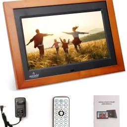 miracle digital 10'' IPS HD Wooden Digital Photo Frame with Slideshow, Video & Audio Support 10 inch Digital Picture Frame, 32 GB USB/SD Card Support image 2