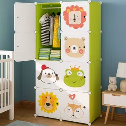 sasimo 8-Door 8-Shelf Plastic kids Collapsible Cupboard PC Collapsible Wardrobe-picture-10
