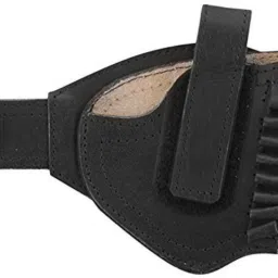 Unisex Leather .32 Bore Revolver Cover with belt Racquet Carry Case/Cover Free Size-picture-14