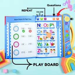 toytopio Intelligence Study Book Toy for Kids| Interactive Learning with Sounds & Buttons image 2
