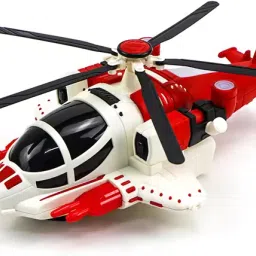 fighter Helicopter Aircraft Toy For Kids with Lights, Music & 360° Rotation-33