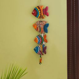 Fish Handmade Main Door Latkan For Garden Decorative Wall Hanging Decorative Showpiece-47 cm-35