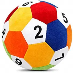 soft foot ball, Ball Stuffed Soft Toy Plush for Kids Baby Boy Girl Birthday occasion, festival, good filling in life. (23 cm)multi color- 23 cm-3
