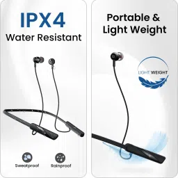 portronics Harmonics Z10 In Ear Headphone With Mic,35Hr Playtime,Type C Charging Bluetooth Headset image 3