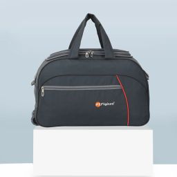 65 L Strolley Duffel Bag - High Quality Stylish Duffel Bag/Travel Bag/Wheel Bag/Luggage Bag - Grey - Large Capacity-image-5