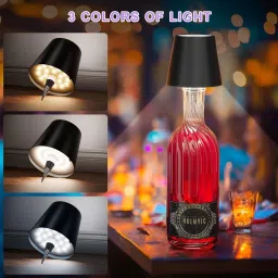 kizjorya Wine Lamp, LED Wireless Wine Bottle Lamp Shade Table Lamp image 2