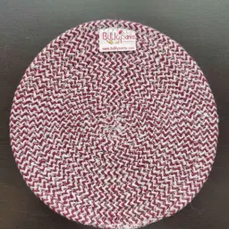 bulkysanta Maroon Cotton Round Shaped Dia 9 Placemat-picture-21