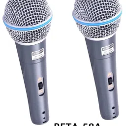 2pc Microphone Beta 58A Dynamic Cardioid Vocal Wired Mic with XLR Cable Mike 58 0 W AV Control Amplifier-15