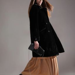 Polyester Solid Coat For Women-image-99