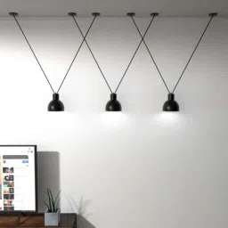 shoppeefry Demeanor Black Matt Metal V-Cluster Hanging Light-picture-19