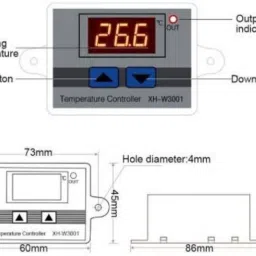 techsupreme W3001 Cooling Fan AC Power Cord (Cable) For Diy Incubator 1A Temperature Sensor and Controller Electronic Hobby Kit image 3