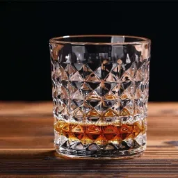 (Pack of 2) Fashioned Whiskey Glass - 300 Ml Heavy Base Rocks Barware Glasses for Scotch, Bourbon and Cocktail Drinks (pack of 2) Glass Set Whisky Glass-image-78