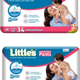 little's Comfy Baby Pants, Standard, Medium, 34 Count With 10 Hours Absorption Protection - M-picture-45