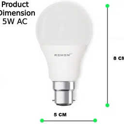 remen 5 W Basic Standard B22 LED Bulb image 3