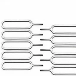 Inndiana SIM Ejector Pin Key Open Tool for Android Like ASUS , Redmi, Samsung, Oppo, Vivo, iPhone 4 4s 5 5s 5c 6 6S Plus for iPad -Pack of 5 Pieces Sim Adapter (Steel) Sim Adapter-25