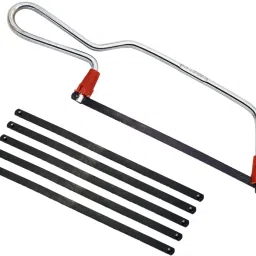 Steel Junior Saw Mini Hacksaw Frame with 5 Crown Spare Blades Wood Cutter-picture-20