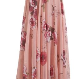 Women Printed Flared Pink Skirt-image-83