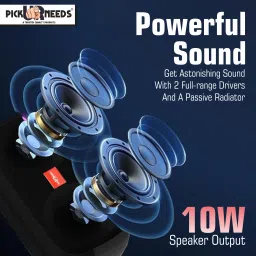 Pick Ur Needs Portable Wireless Speaker With RGB Dimmable Light USB/AUX/TF Card 6 Hrs Playtime 10 W Bluetooth Speaker image 2