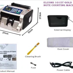 ELCONS MIX VALUE COUNTER GOLD BLACK Note Counting Machine image 3