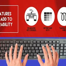 ANJO USB Keyboard, LED Wired Mouse, Pad, OTG Type C & Micro OTG 5 in 1 Combo Set image 5