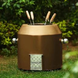haus of bars by speedx Charcoal Tandoor with 4 Skewers (Matt Gold)-picture-3
