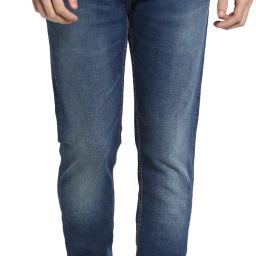 Men Skinny Mid Rise Blue Jeans-image-97