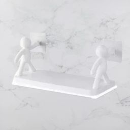 Wall Hanging Bathroom Storage , Floating Wall Shelf NRS3.1044 Plastic Wall Shelf-image-98