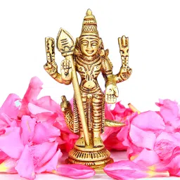 Murugan Statue Mini | Murugan Idol Mini | Murugan Silai Brass Decorative Showpiece - 8 cm-17