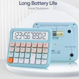 nilzone Colourful Large LCD Display,Big Buttons Easy to Press,Colorful Candy Calculator BasicCalculator image 2