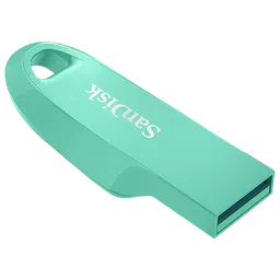 SanDisk Ultra Curve 64GB USB 3.2 Flash Drive (Built-in Keyring Loop, SDCZ550-064G-I35G, Green) image 2