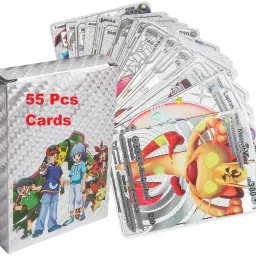 Playing Cards 55pcs Pokemon Silver Card Box V Series Vmax Gx Cards-13