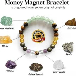 Pyrite, Stone, Amethyst, Tiger's Eye, Clear Quartz Beads, Crystal Bracelet-image-41