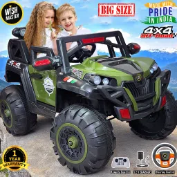 5 motor 4x4 Big Size Driving Car Remote , Mobile App Control + Steering Drive Jeep Battery Operated Ride On-image-7
