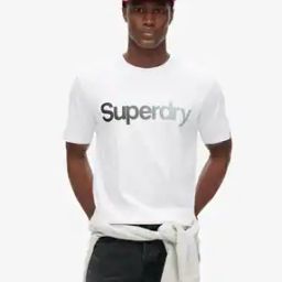 Men Logo Print Loose Fit Cotton Crew-Neck T-Shirt-image-14