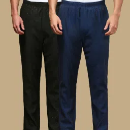 Pack of 2 Men's Printed Viscose Blend Pyjama Elasticwaist with Side Pockets Men Pyjama-18
