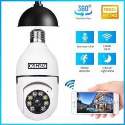 OSHSIZ hidden Wireless CCTV Camera 1080p Bulb Shape PTZ V380 Pro | CCTV Security Camera-image-8