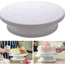 naksht Cake Tools Round Easy Rotate Turntable Revolving Plastic Cake Server image 5