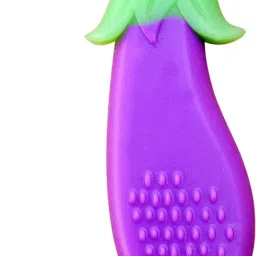 Super Soft Silicone Teether| BPA Free & toxins Free| Food Grade Quality Silicone teether/Soother for Babies/Infants/Toddlers (Brinjal) Teether-25