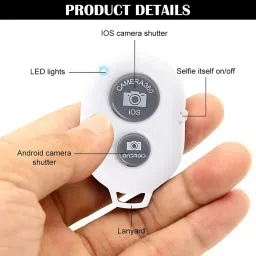 DRUMSTONE Bluetooth Shutter Remote for iOS & Android, Multi Function Keys 15 Year WarrantyCamera Remote Control image 3