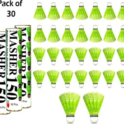 Masher 150 Plastic shuttlecock pack of 30 Plastic Shuttle - Green-picture-12