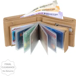 Men Casual Beige Artificial Leather Wallet - Regular Size-image-2