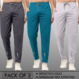 Pack of 3 Men Printed Blue, Grey Track Pants-image-44