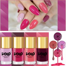 Shine Expert Nail Polish High Gloss Long Lasting 9.9ml each (Set-03) Passion Pink, Pink Mania, Wine, Light Purple-18