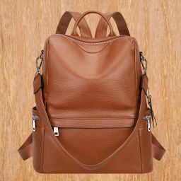 Medium 24 L Backpack Backpack Purse for Women Convertible Travel Vintage Leather backpack-image-54