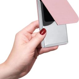 Women Trendy Pink Genuine Leather RFID Card Holder-image-87