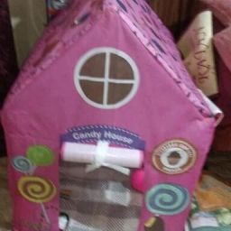 Kids Foldable Tent House with Sweet Treats Print-image-57